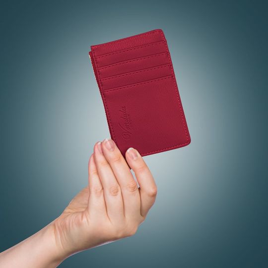 Portamonete e Portacarte Con Zip Colour Pop-Rosso
