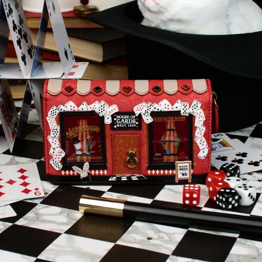 House of Cards Magic Shop-Portemonnaie mit Rundum-Reißverschluss