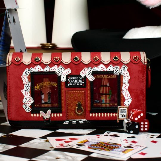 Grande Portafoglio Da Donna Con Zip House of Cards Magic Shop