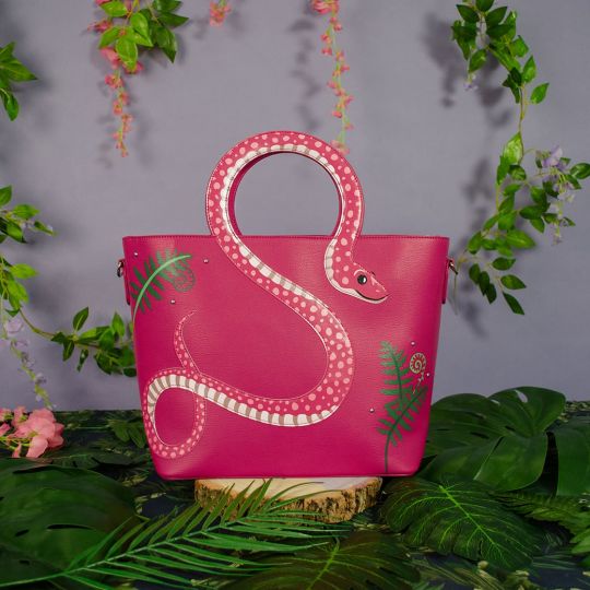 Animal Park - Snake Motif Cut Out Handle Tote