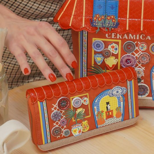 Ceramica Vendula-Große Portemonnaie mit Rundum Reißverschluss
