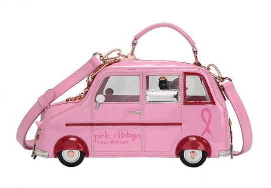 Pink Ribbon Foundation London Cats and Corgis Pink Cab Novelty Bag