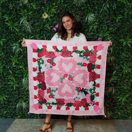 The Flower Shop - Pink Edition Large Square Scarf