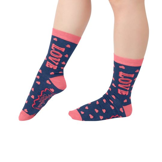 Gewebte dunkelblaue Vendula Love-Socken