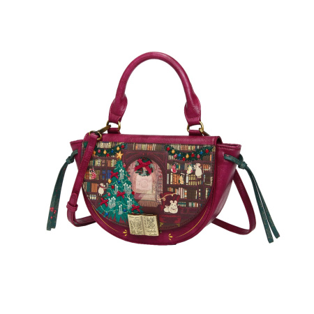 Vendula Christmas Library Winged Top Handle Bag vendula-christmas-library-winged-top-handle-bag