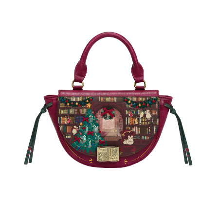 Vendula Christmas Library Winged Top Handle Bag vendula-christmas-library-winged-top-handle-bag