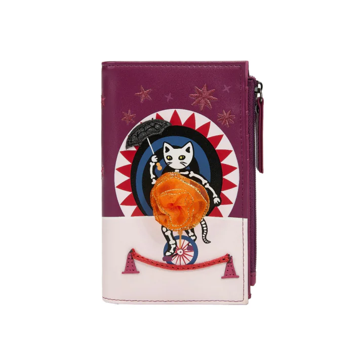 Skelecat's Travelling Ghost Circus Compact Folding Wallet