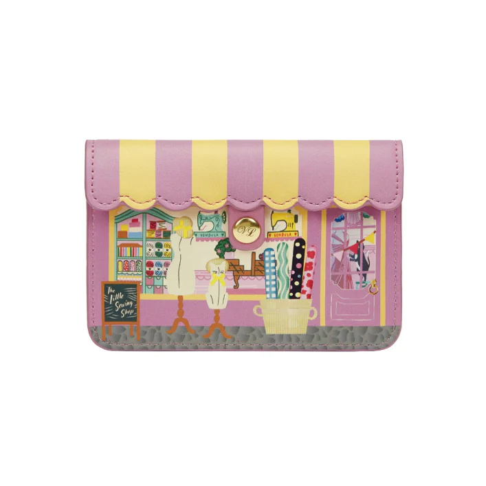 Sewing Shop - Raspberry Edition Accordian Card Wallet