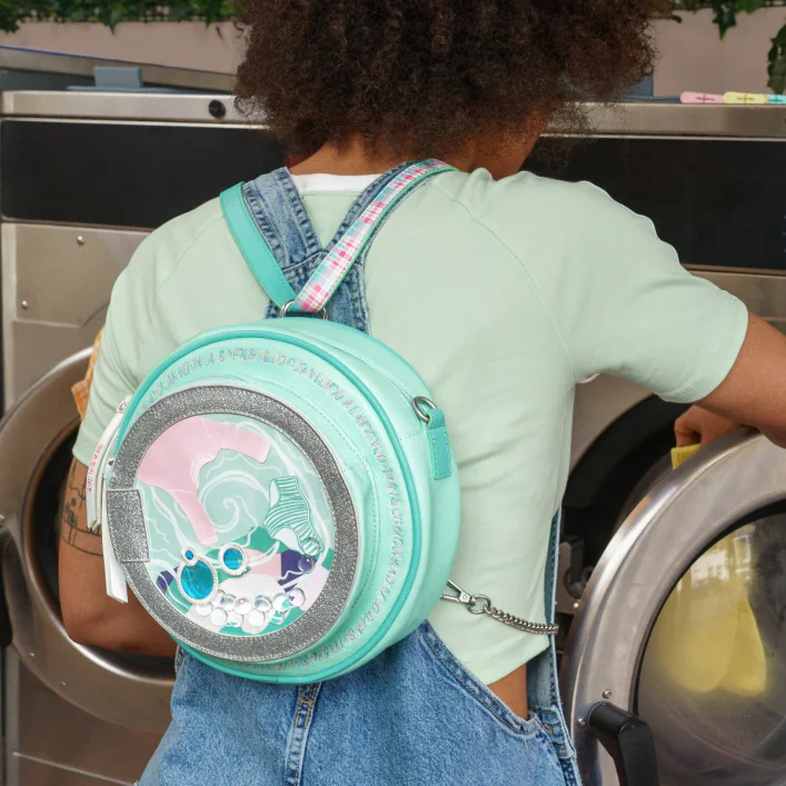 Bubble Cats Laundromat Round Washer Backpack