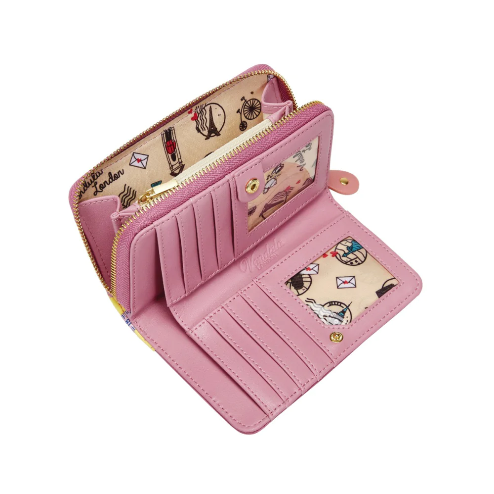 Sewing Shop - Raspberry Edition Medium Ziparound Wallet