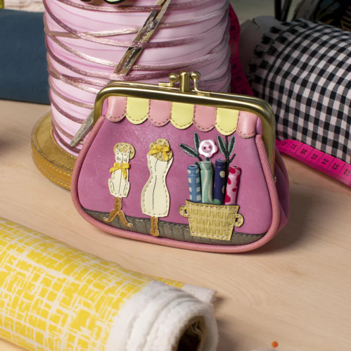 Sewing Shop - Raspberry Edition Clipper Coin Purse