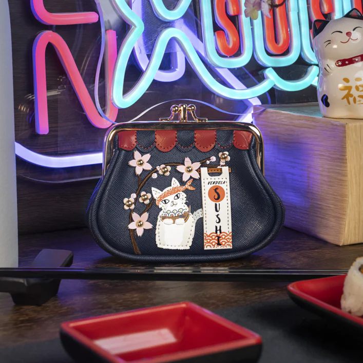 Portamonete Con Clip Vendula Sushi - Blue Edition